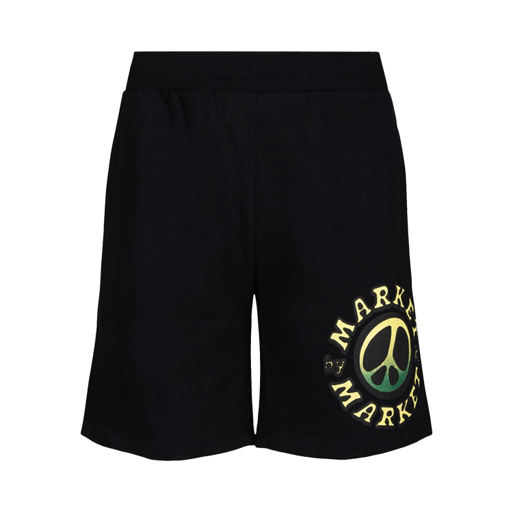 Market Cali Lock Gradient Sweatshorts "Black Overdye"