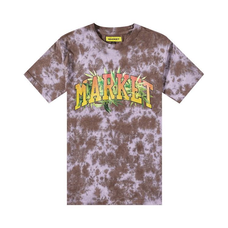 Market Arc Herbal Remedy Tie Dye Tee "Purple Grey White"