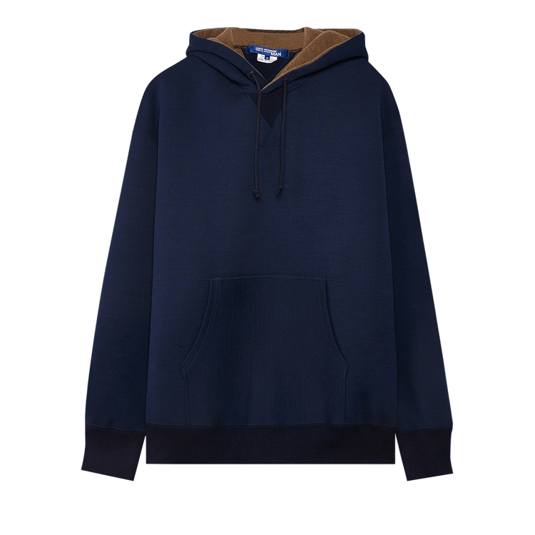 Junya Watanabe MAN x Comme des Garçons Wool Popover Hoodie "Navy/Beige"