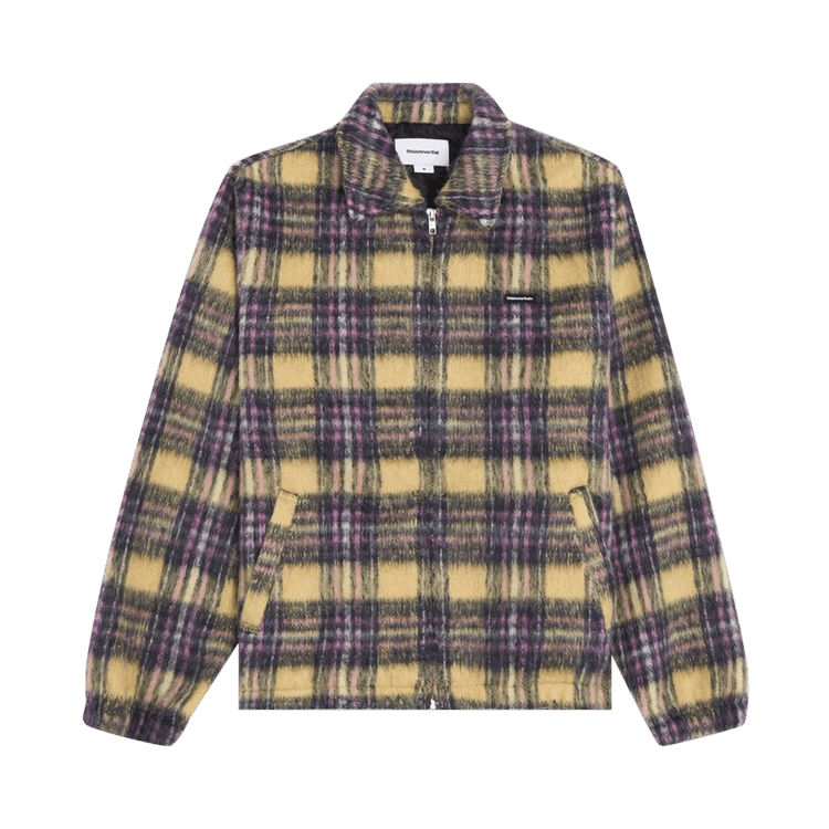 thisisneverthat Brushed Check Zip Jacket "Yellow"