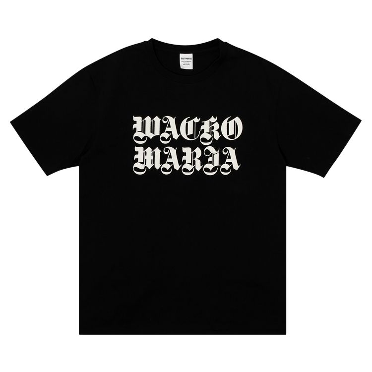 Wacko Maria Washed Heavyweight Crewneck Tee "Black"
