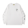 BAPE Ape Head Moon Long-Sleeve Tee "White"