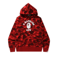 BAPE Online Exclusive Color Camo College Pullover Hoodie "Red"