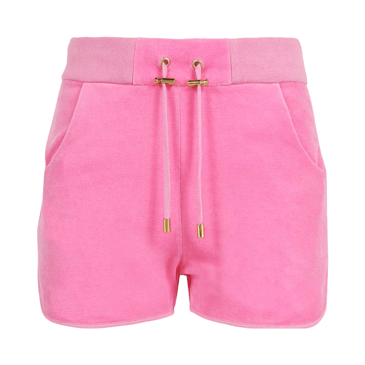 Balmain Velvet Shorts With Patch "Rose"