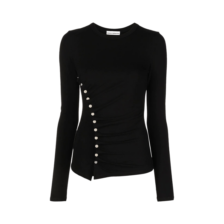 Rabanne Long-Sleeve Top "Black"