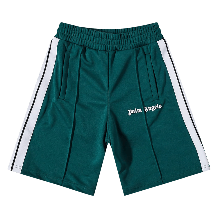 Palm Angels Classic Track Shorts Green White "Green/White"