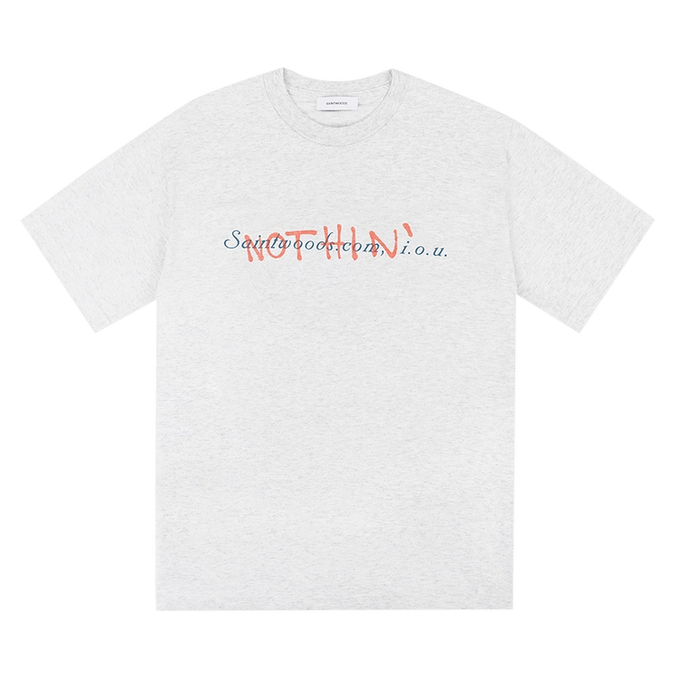 Saintwoods I.O.U.Nothing T-Shirt "Ash Grey"