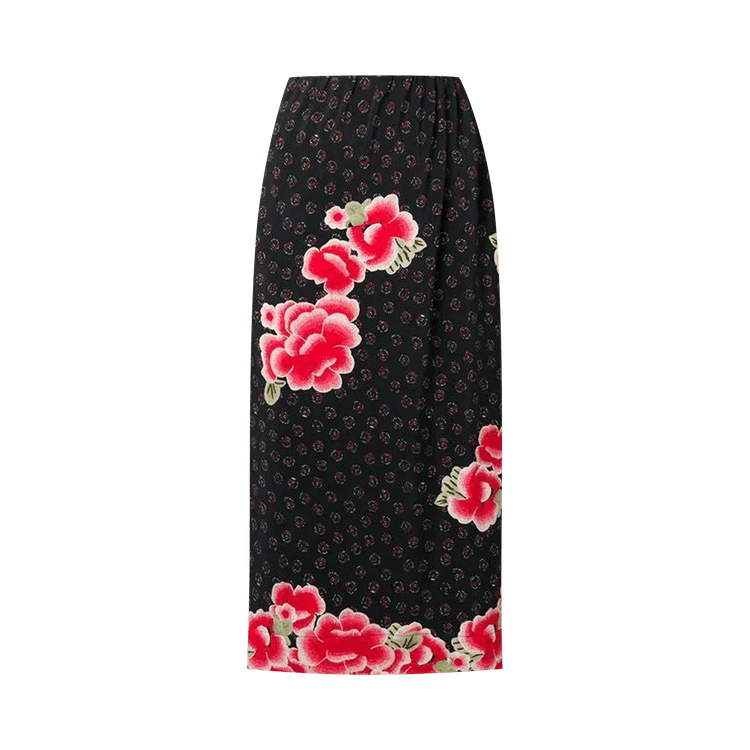 Saintwoods Pencil Skirt Withside Placket "Black"