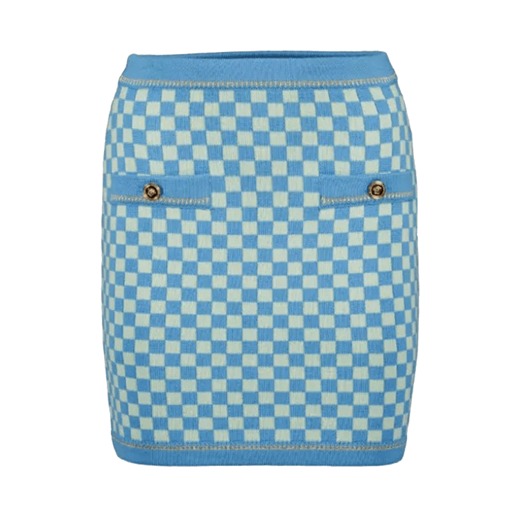Versace Knit Skirt "Sky/Mint"