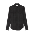 Saint Laurent Checked Slim Fit Shirt "Black"