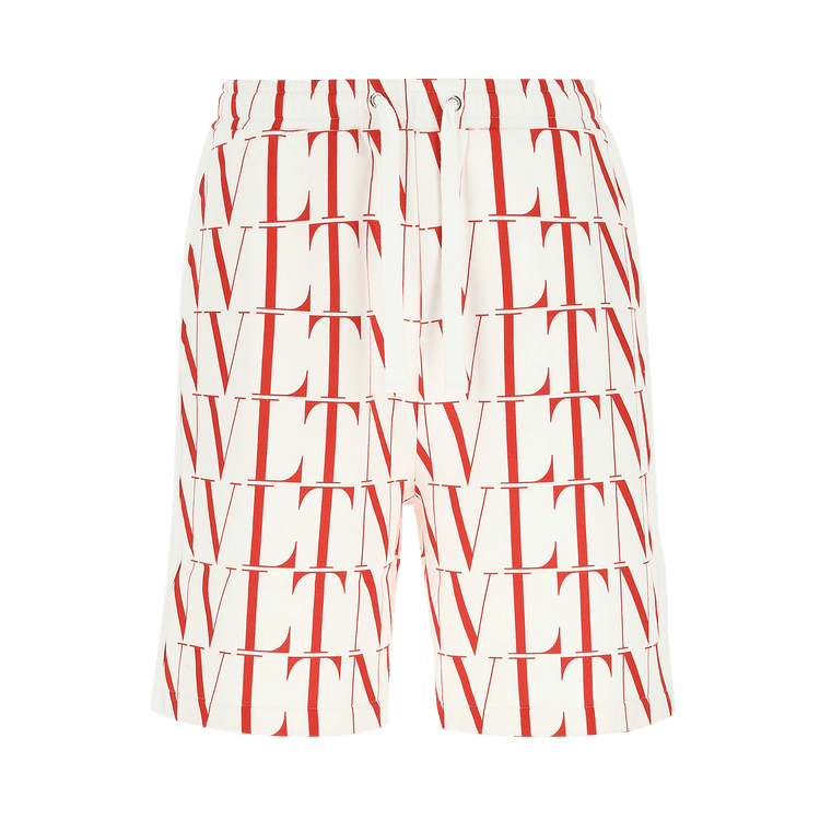 Valentino Times Print Short "White/Red"