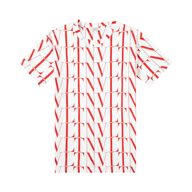 Valentino Times Print T-Shirt "White/Red"