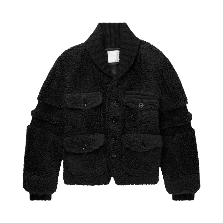Sacai Faux Shearling Jacket "Black"