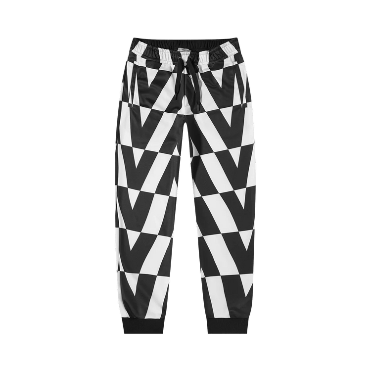 Valentino Optical Print Track Pant "Ivory/Black"