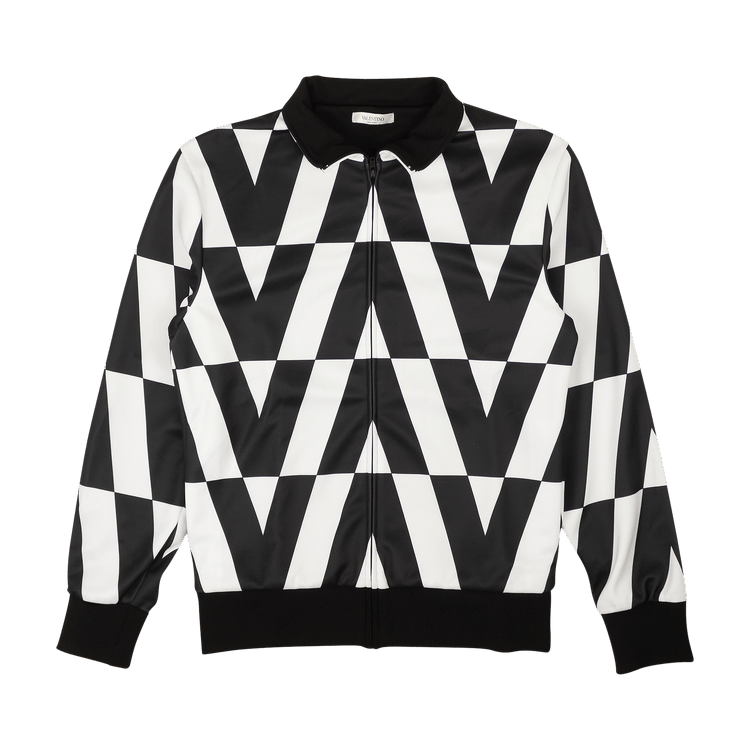 Valentino Optical Print Sweatshirt "Ivory/Black"