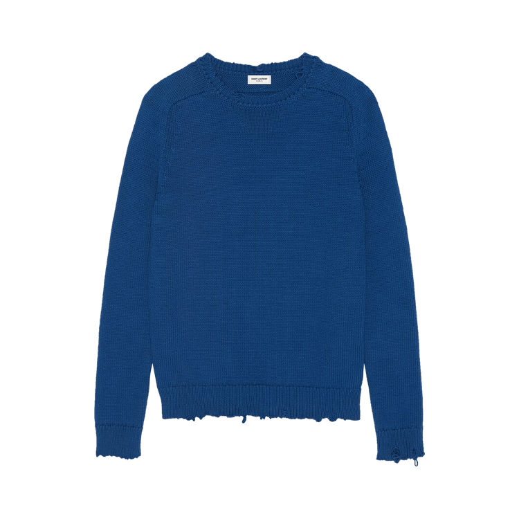 Saint Laurent Round Neck Sweater "Navy Blue"