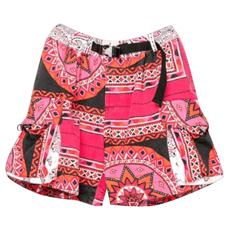 Sacai Bandana Print Shorts "Pink"