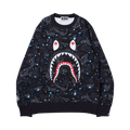 BAPE Space Camo Shark Crewneck "Black"