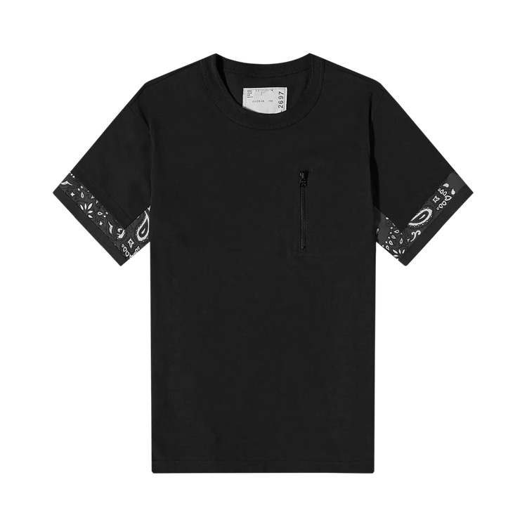 Sacai Bandana Print T-Shirt "Black"