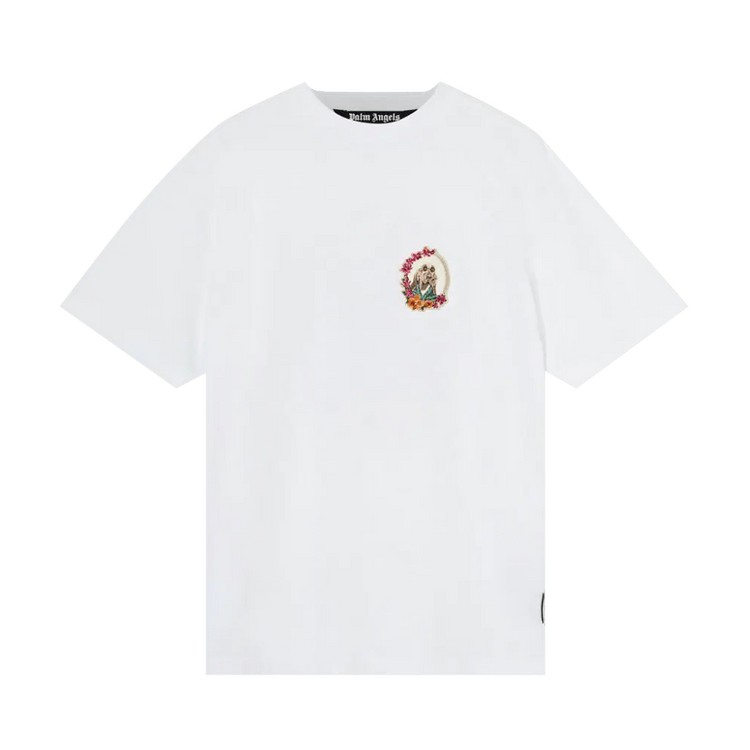 Palm Angels Berta Classic Tee "White/Pink"
