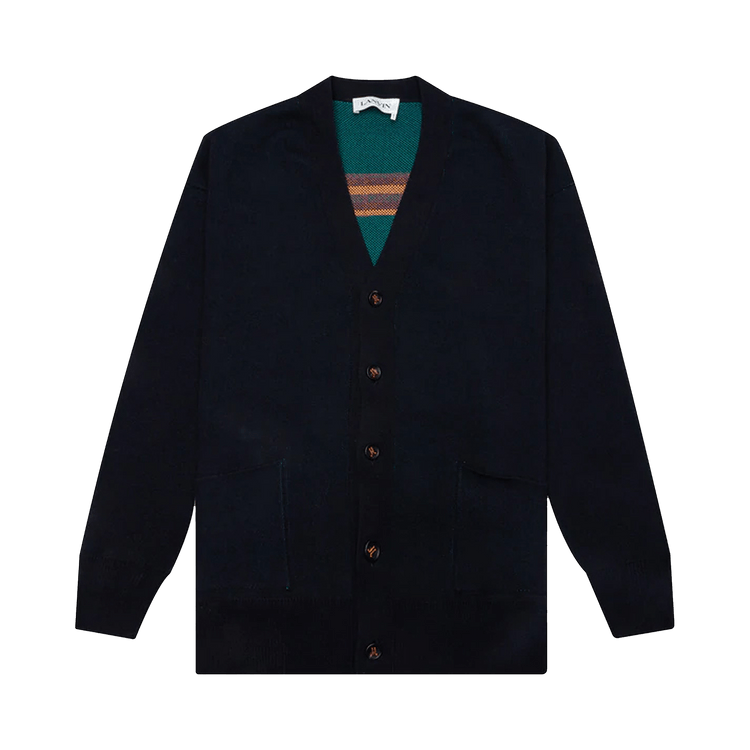 Lanvin Jacquard Cardigan "Midnight Blue"
