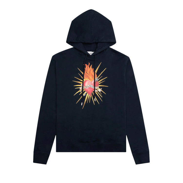 Lanvin Printed Hoodie "Midnight Blue"