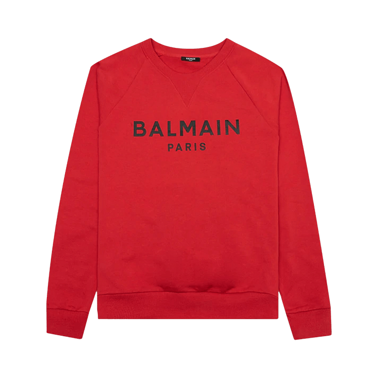 Balmain Printed Sweatshirt "Rouge/Noir"