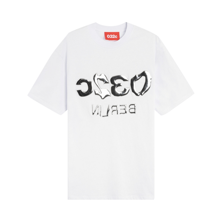 032C Metallic Selfie Glitch Tee "White"
