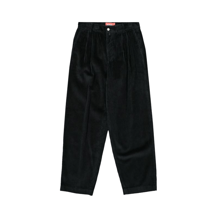 032C Pleat Front Cords "Black"