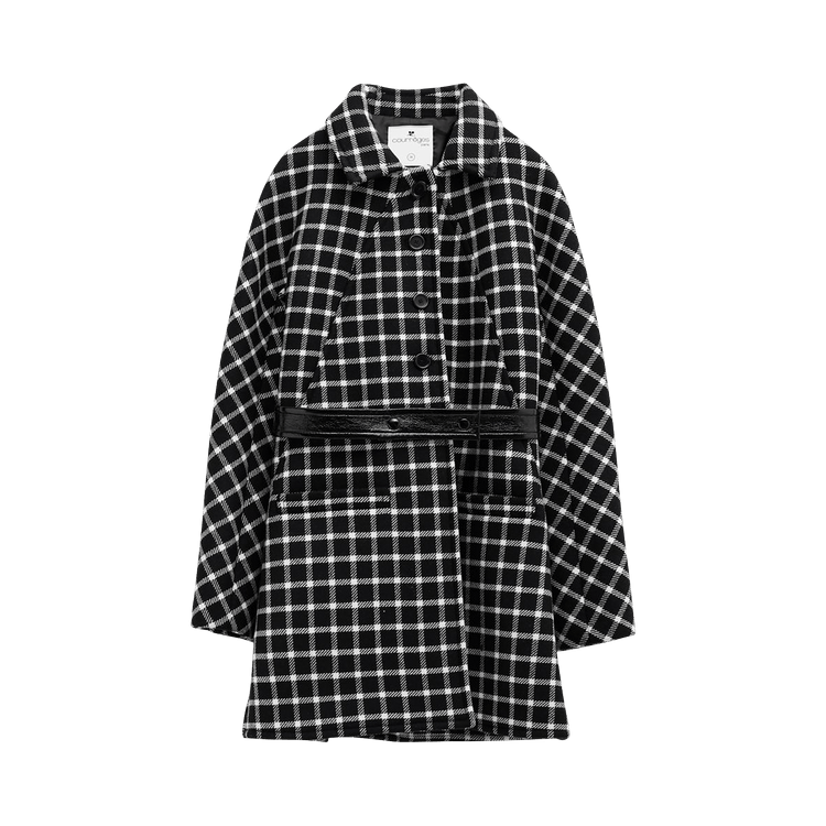 Courrèges Vichy Heritage Coat "Black/Heritage White"
