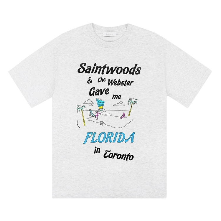 Saintwoods x The Webster Florida In Toronto T-Shirt "Ash Grey"
