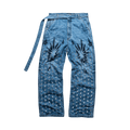 We11done Cut Out Pants "Blue"