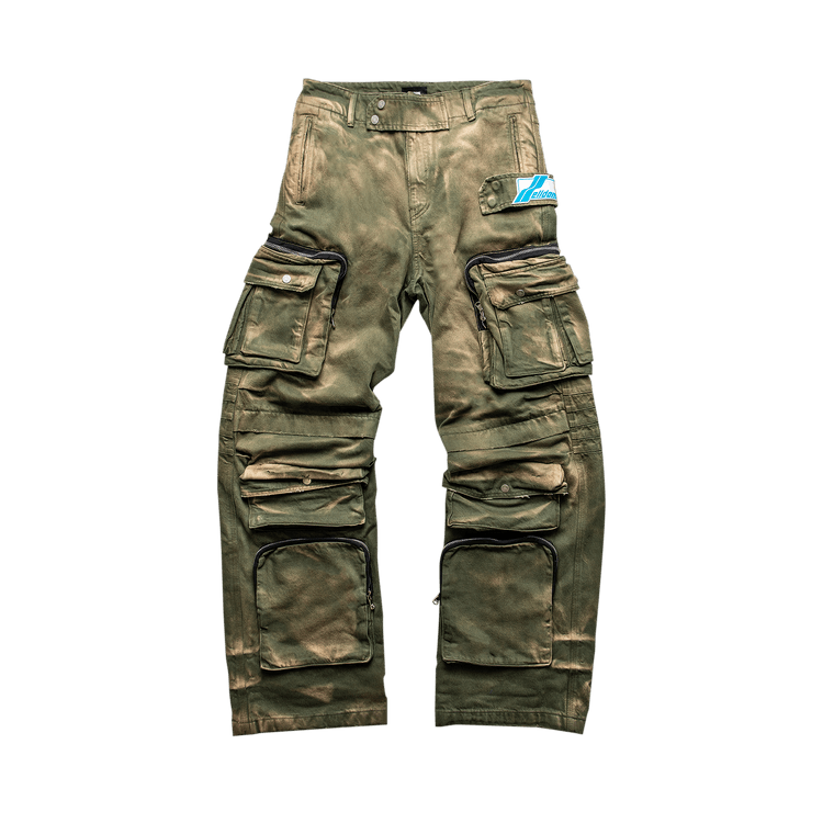 We11done Multiwashed Cargo Pants "Olive"