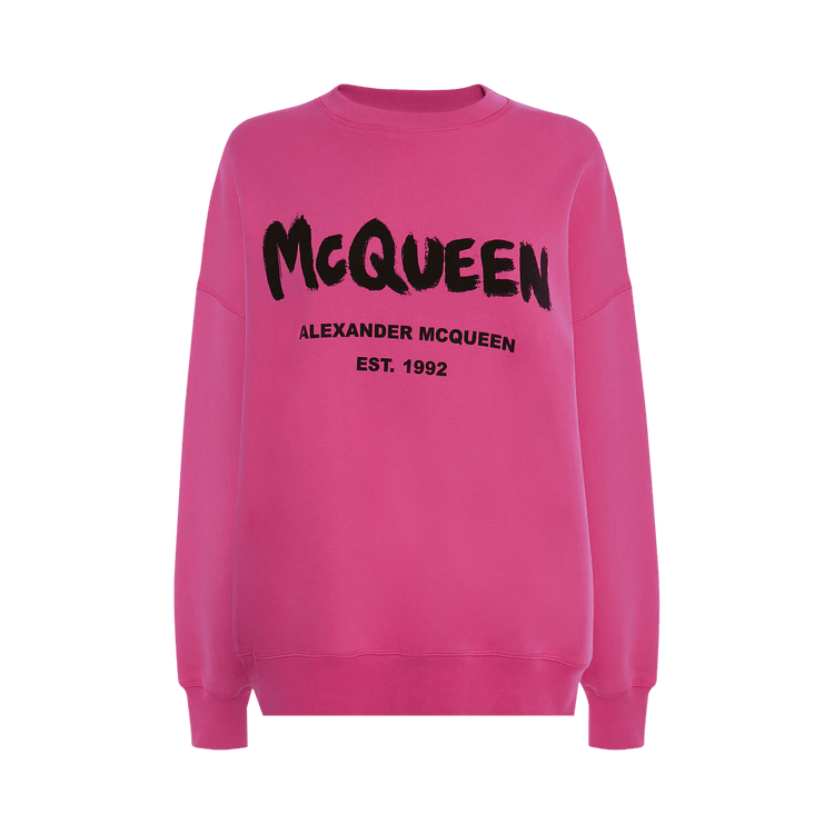 Alexander McQueen Graffiti Sweatshirt "Bobby Pink"