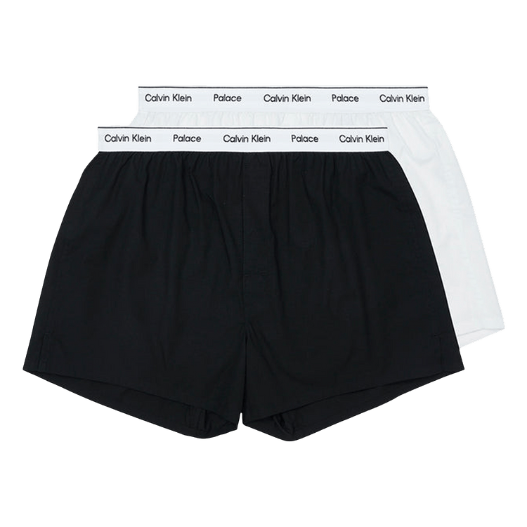 Palace x Calvin Klein Woven Boxers 2Pk "Classic White/Black"