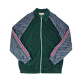 Gucci Oversized Velvet Mixed Media Jacket "Green"