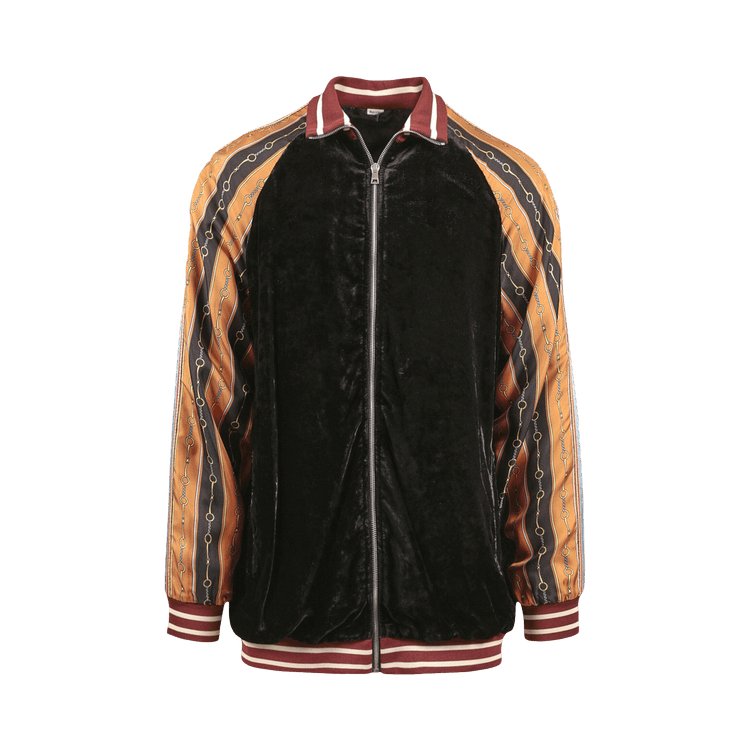 Gucci Mixed Media Bomber Jacket "Black"