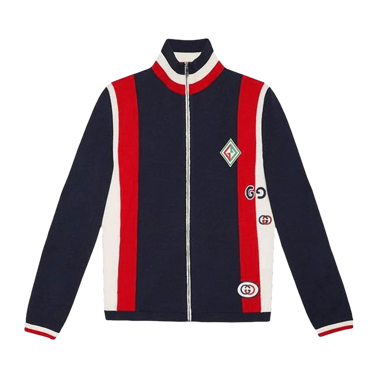 Gucci Logo Appliqued Striped Wool Sweater "Multicolor"