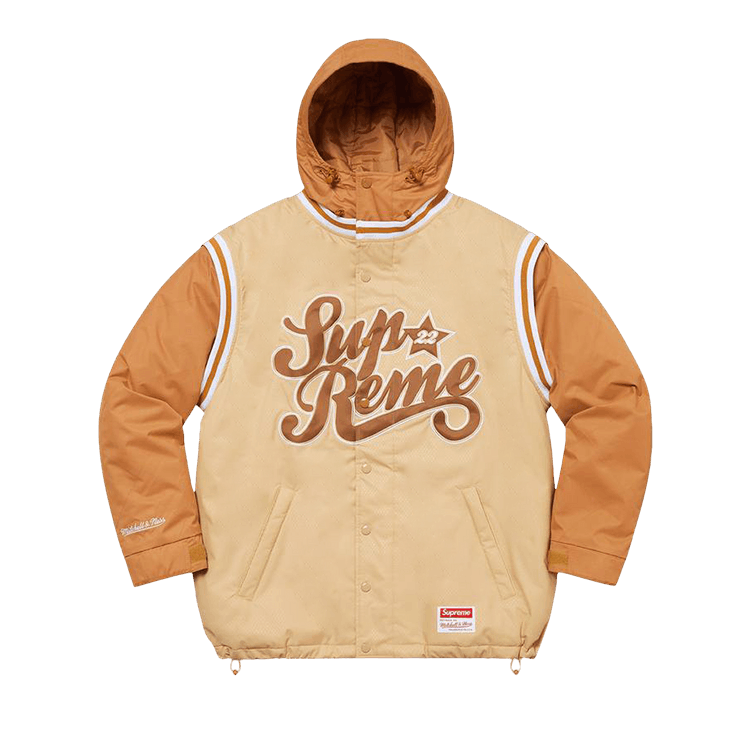 Supreme x Mitchell & Ness Quilted Sports Jacket "Tan"