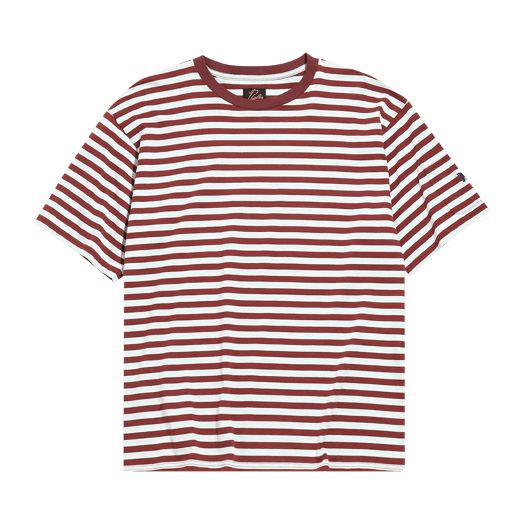 Needles Striped Tee "Sax/Wine"