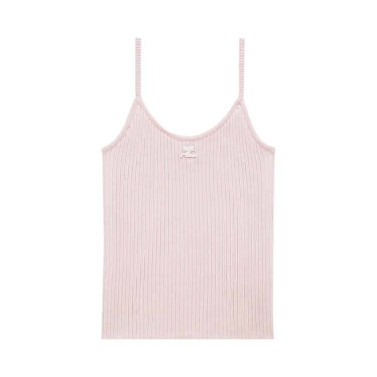 Courrèges Reedition Knit Tank Top "Lait De Rose"