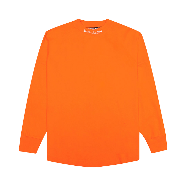 Palm Angels Classic Logo Over Long-Sleeve Tee "Orange/White"