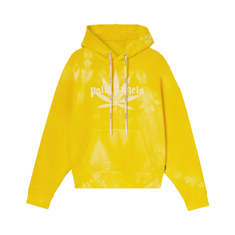 Palm Angels Leaf Tie Dye Hoody "Yellow"