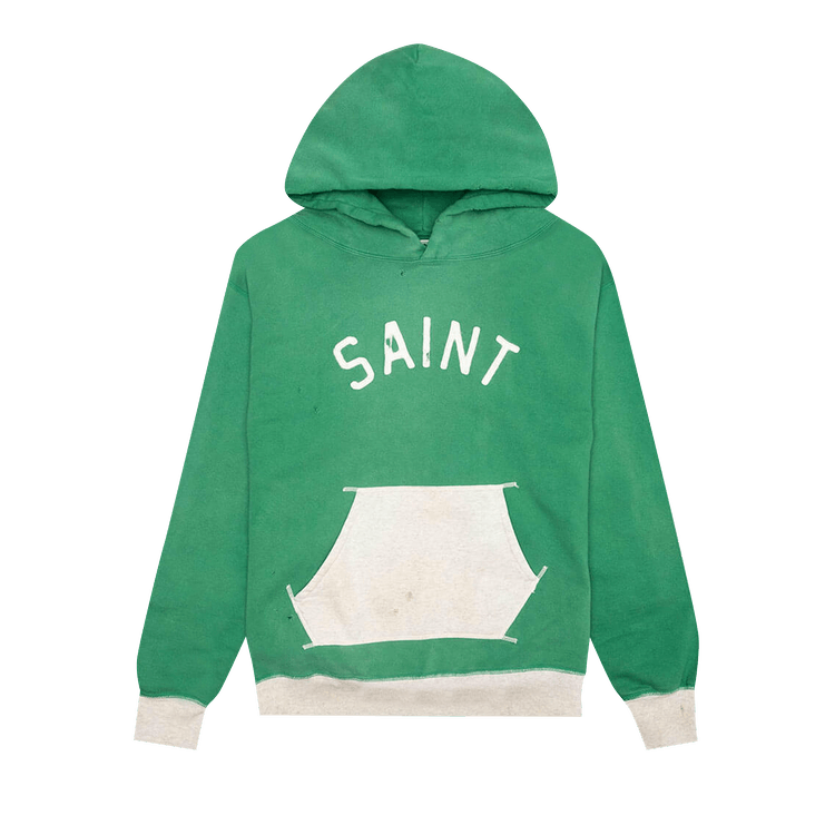 SAINT Mxxxxxx Felt Hoodie "Green/Grey"