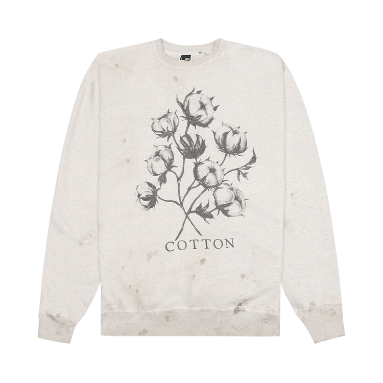 SAINT Mxxxxxx Floral Screenprint Graphic Sweatshirt "Grey"
