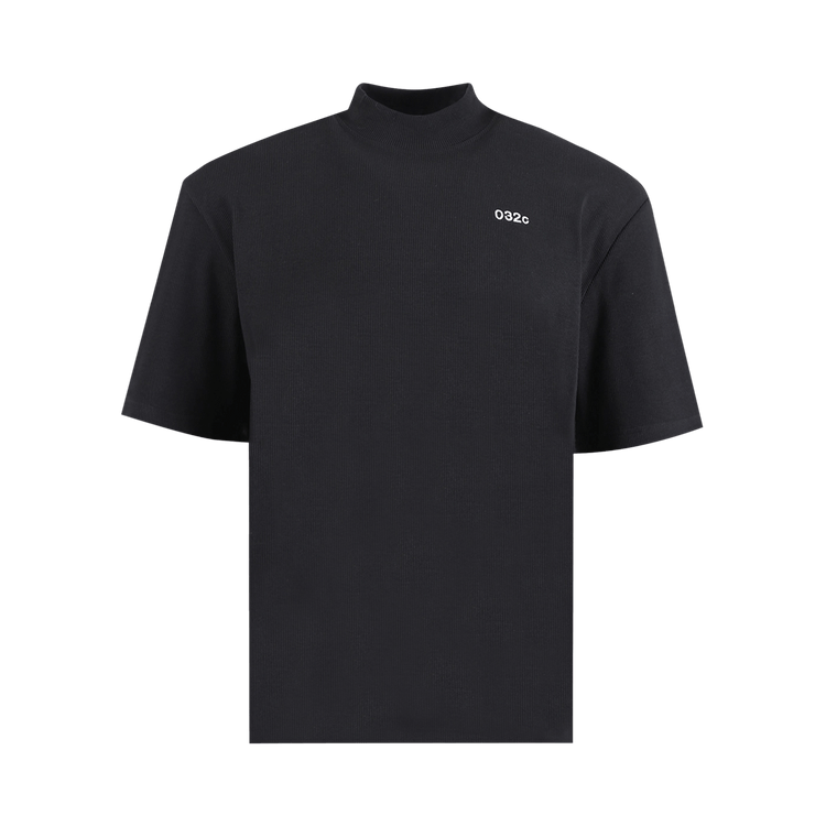 032C Ribbed Short-Sleeve Sweater "Black"