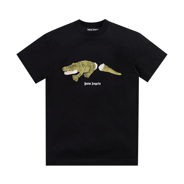 Palm Angels Croco Classic Tee "Black/Green"