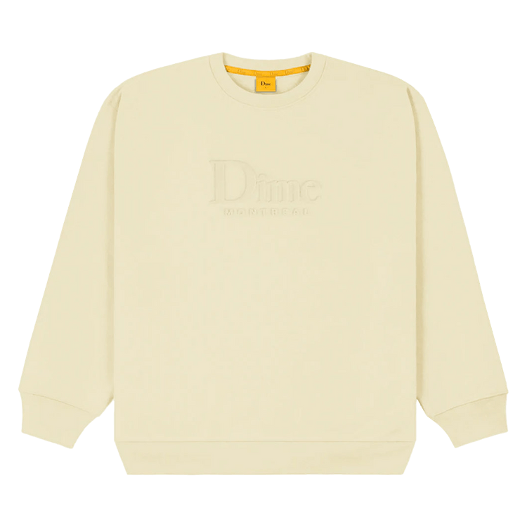 Dime Classic Embossed Crewneck "Cream"