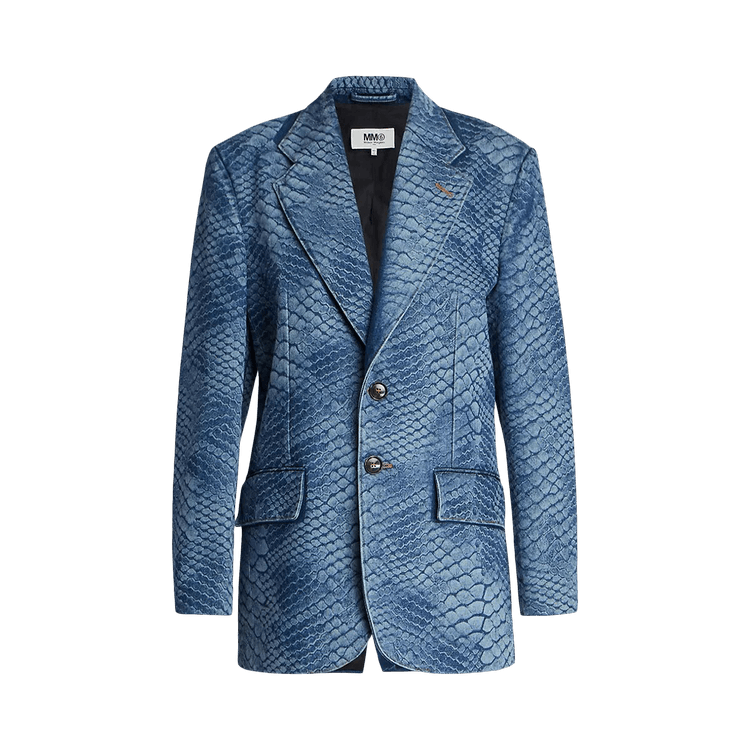 MM6 Maison Margiela Blazer "Blue Wash With Snake Print"