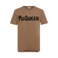 Alexander McQueen Graffiti Print T-Shirt "Beige/Mix"
